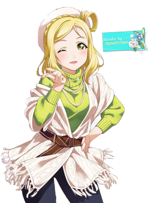 54 Images About Aquors On We Heart It - Love Live Mari Ohara Clipart (500x680), Png Download