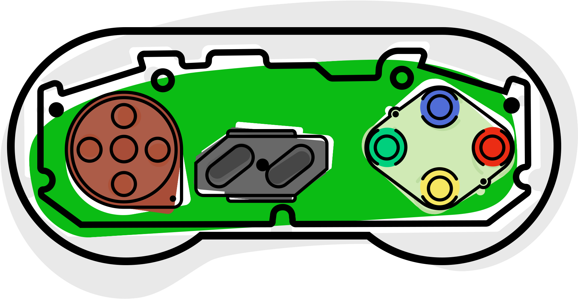 I Also Loved The Super Nintendo Entertainment System - Game Controller Clipart (2550x1588), Png Download