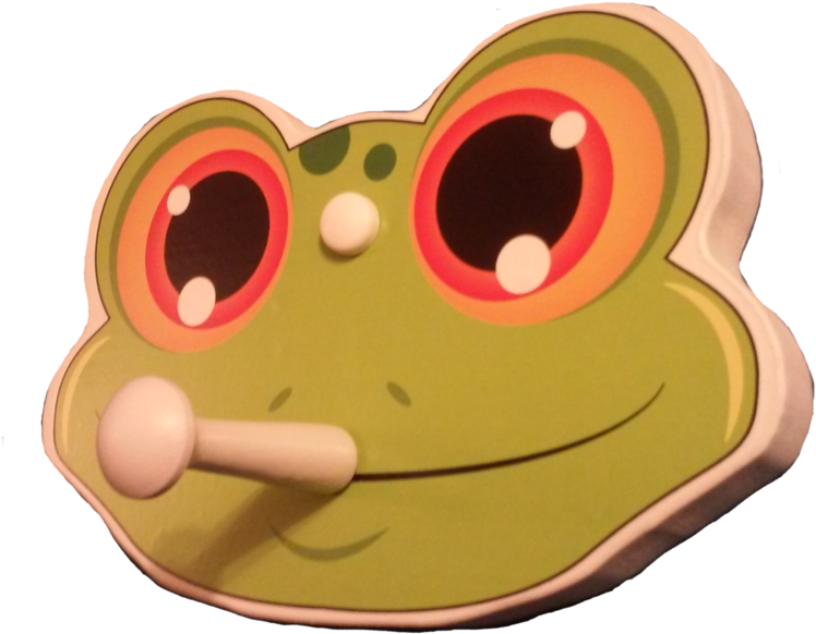 Children's Frog Shaped Coat Rack, Frog Coat Rack, Shaker - Cartoon Clipart (1024x615), Png Download