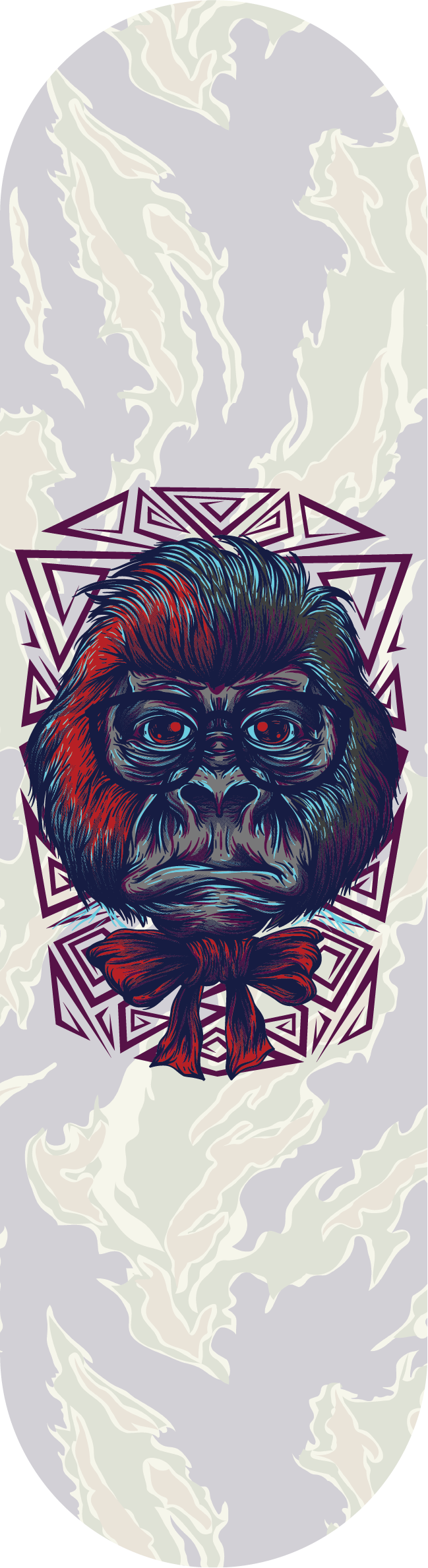 Classic Gorilla - Monkey Clipart (649x2377), Png Download