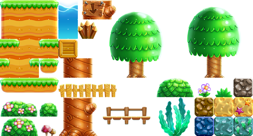 Tileset 1 - Mario Platform Png Clipart (884x476), Png Download