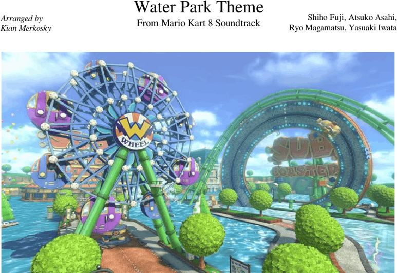 Mario Kart - Mario Kart 8 Deluxe Water Park Clipart (850x1100), Png Download