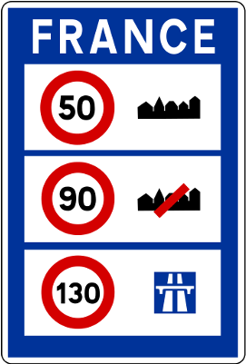 Speed Limits In France - National Speed Limit France Clipart (800x400), Png Download