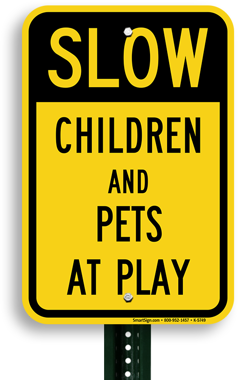 Children And Pets At Play Sign - Sign Clipart (800x800), Png Download