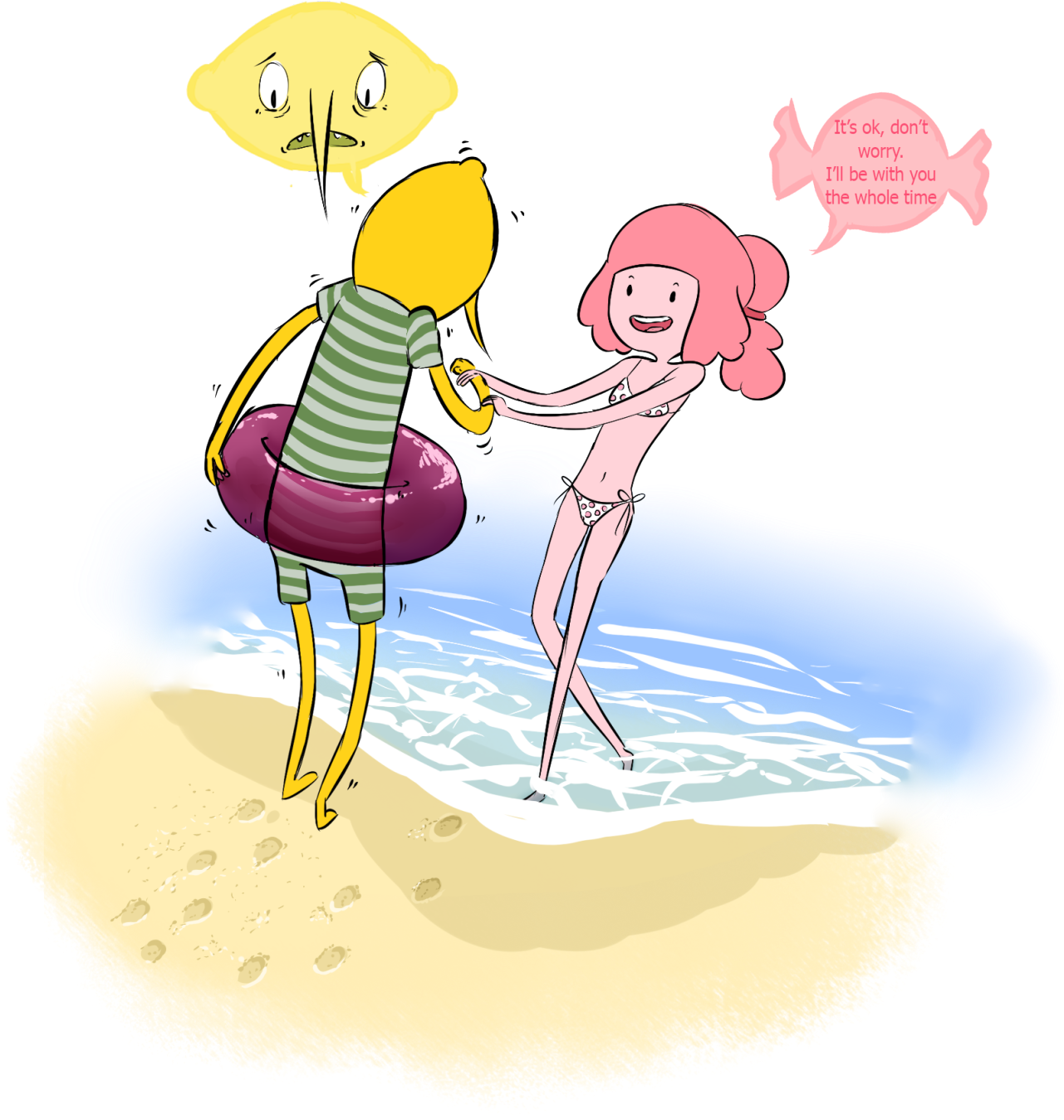 A Prequel To This Post - Lemongrab And Princess Bubblegum Clipart (1280x1390), Png Download