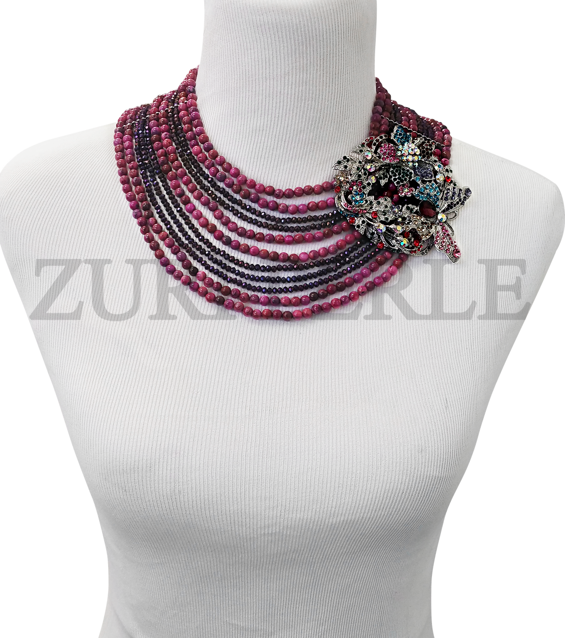 Handmade Unique Purple Bead Jewelry, Made With Purple - Wool Clipart (1134x1280), Png Download