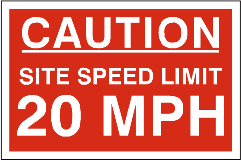 20 Mph Site Speed Limit Sign - Sign Clipart (600x600), Png Download
