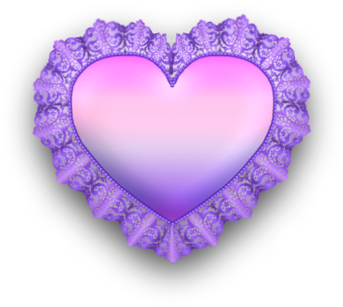 Beadedlaceheart Purple Shadow Photo Beadedlaceheart - Photobucket Clipart (685x685), Png Download