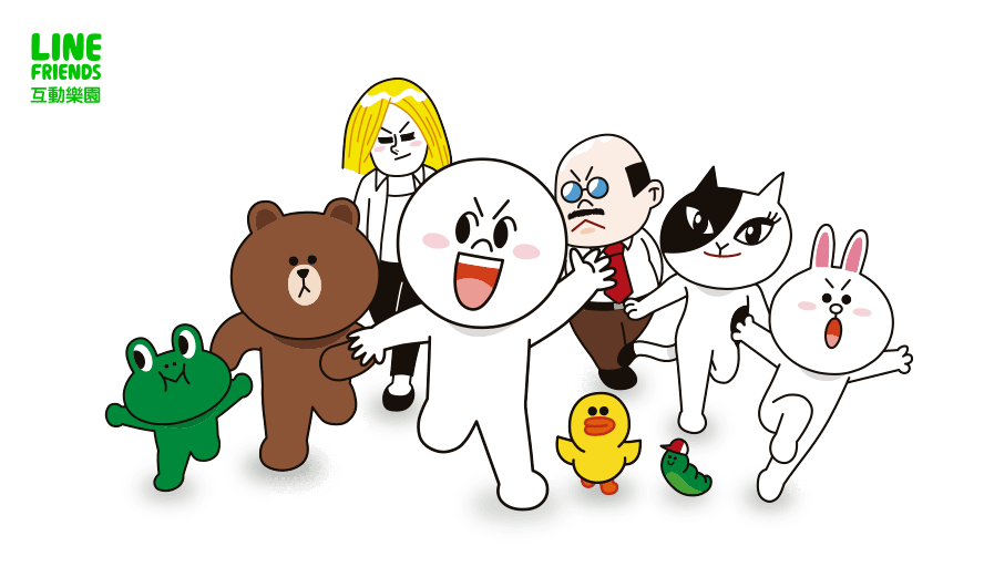 Line Friends Wallpaper - Line Friends Characters Png Clipart (1000x600), Png Download