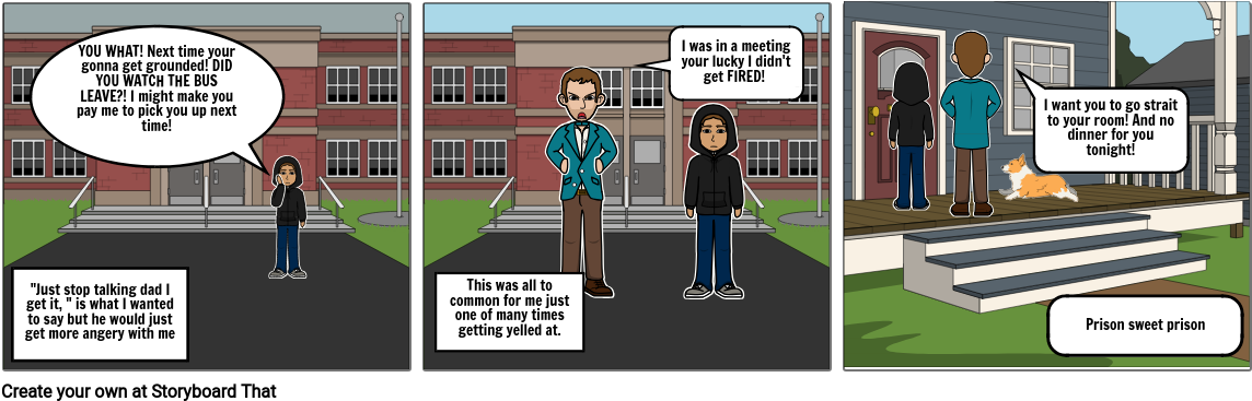 School Life - Cartoon Clipart (1165x386), Png Download