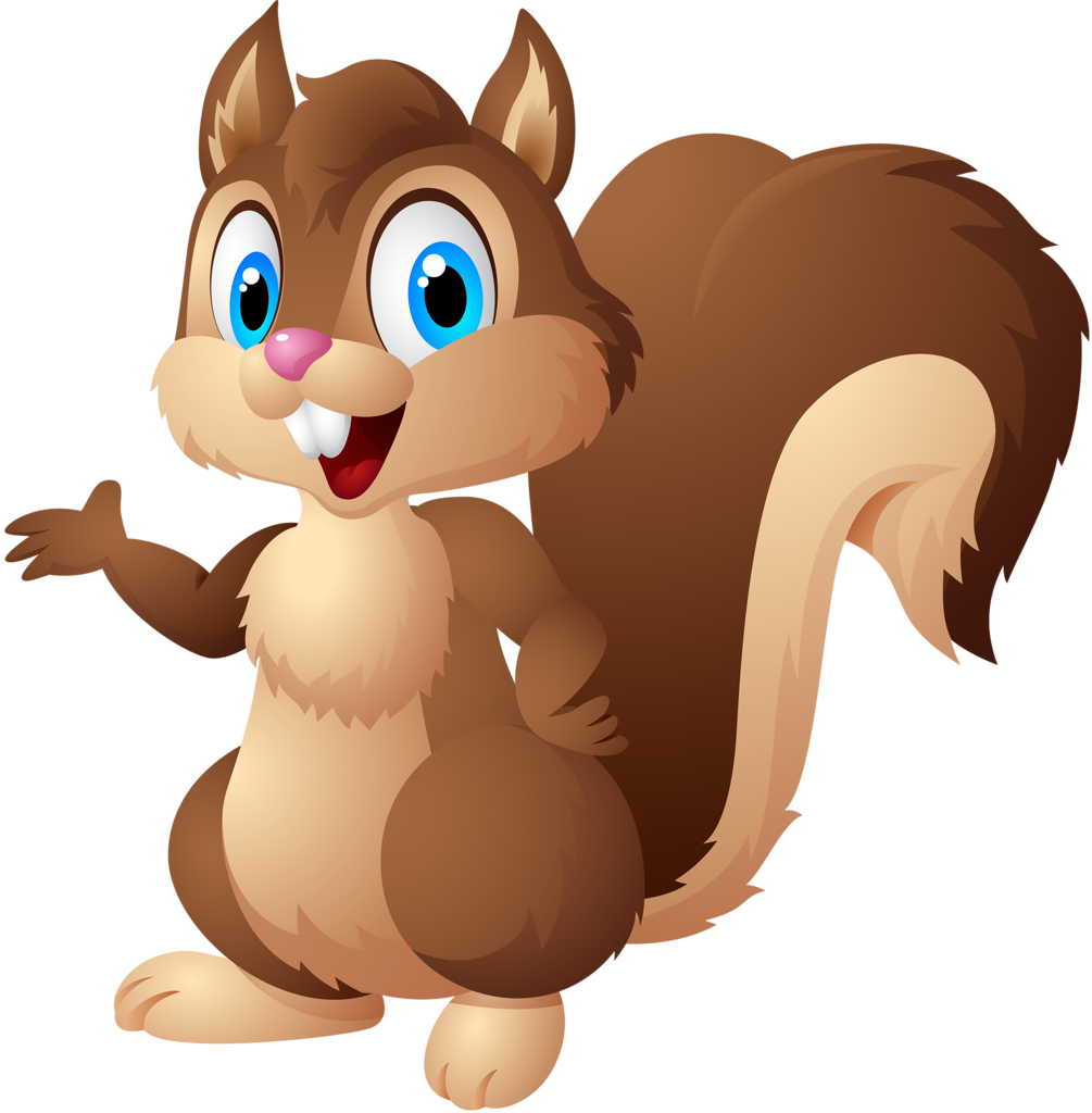Squirrel Cartoon - Cartoon Squirrels Clipart (1005x1024), Png Download