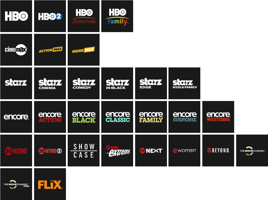 Hbo Hbo2 Hbo Signature Hbo Family Cinemax Actionmax Starz Kids And