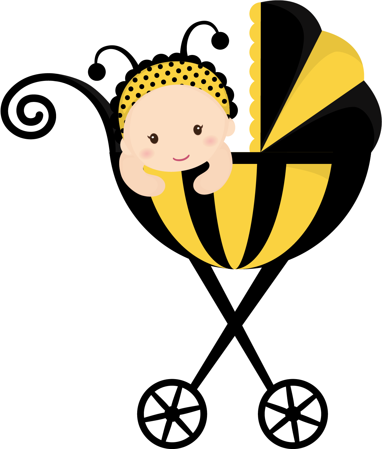 Abelhinhas Ca Png Minus Digis Pinterest Clip - Bumble Bee Baby Shower Clipart Transparent Png (1500x1500), Png Download