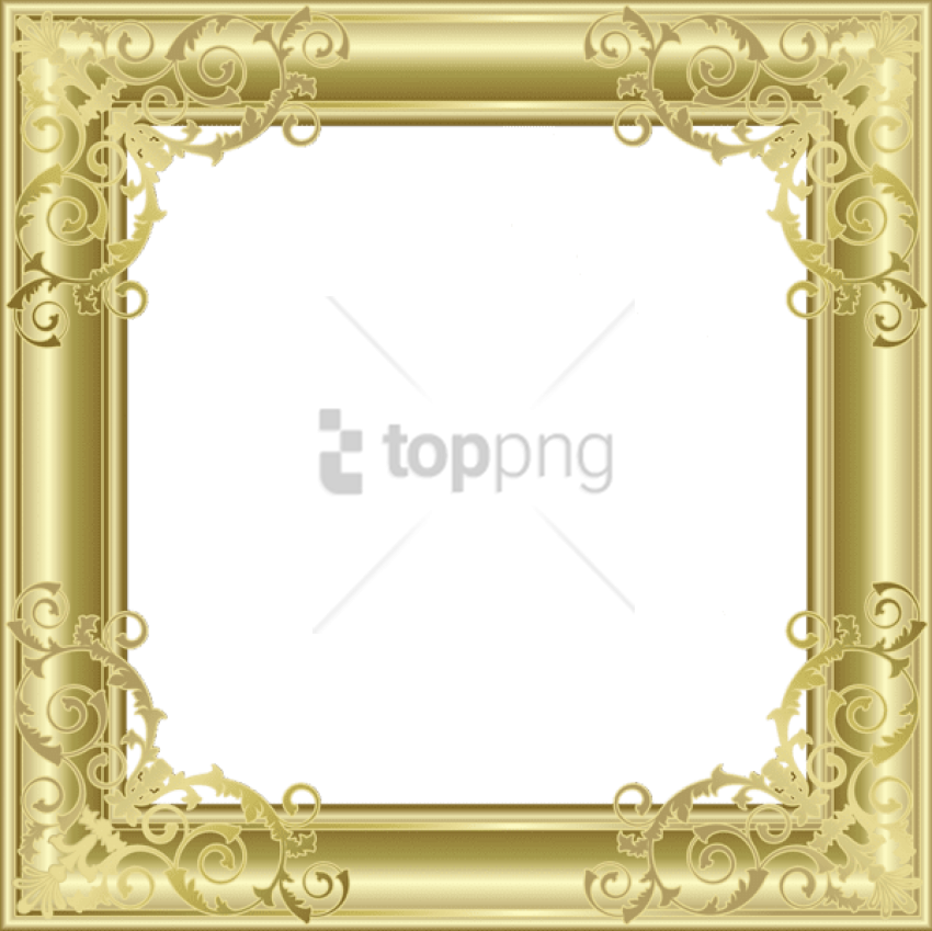 Free Png Gold Wedding Frames Png Png Images Transparent - Transparent Background Transparent Picture Frame Clipart (850x849), Png Download