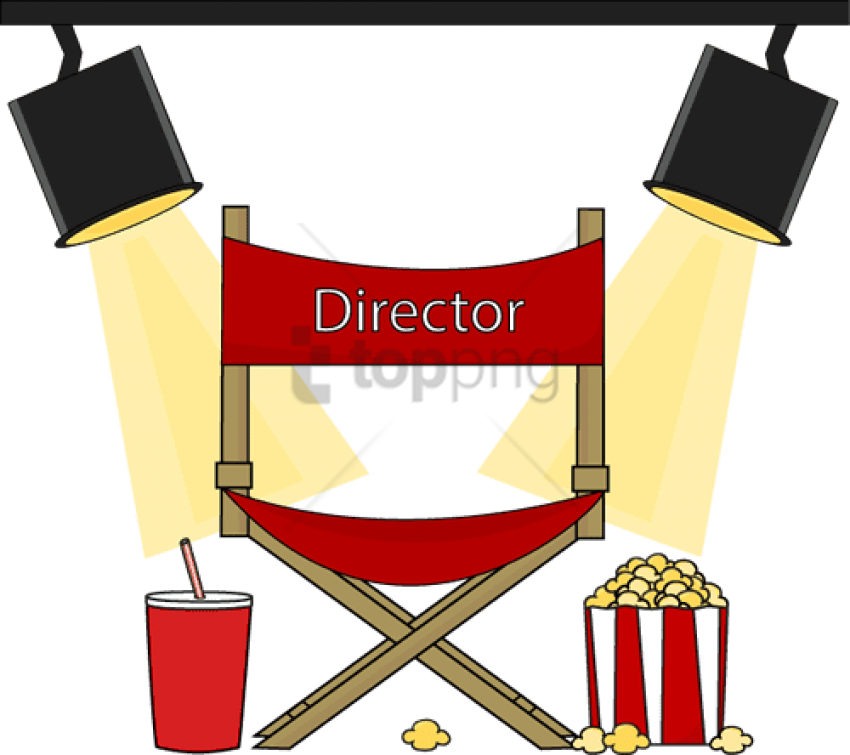 Free Png Stage Lights Png Png Images Transparent - Red Directors Chair Clipart (850x755), Png Download