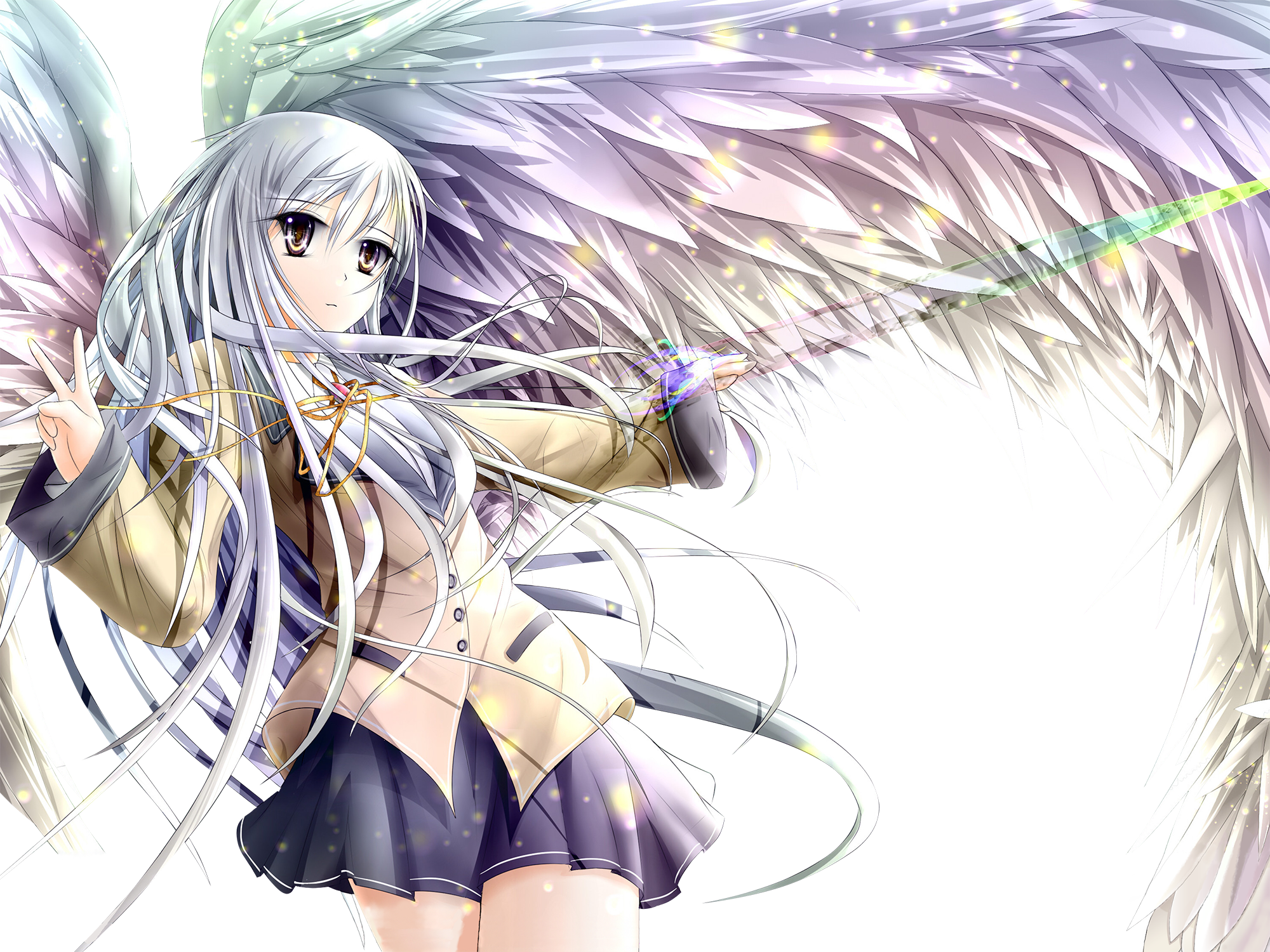 Manga Angel Beats Clipart (2000x1500), Png Download
