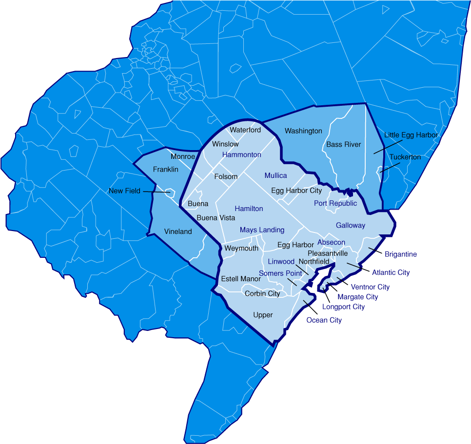 Conn Mechanical Service Area Map - New Jersey Clipart (1024x954), Png Download