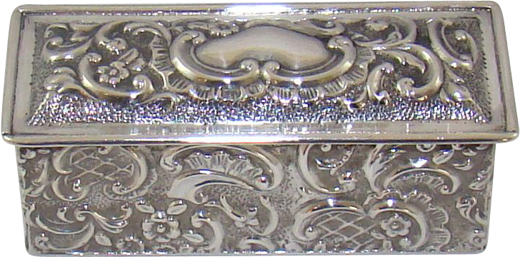 A Beautiful Edwardian Silver Ring Box, - Antique Clipart (727x727), Png Download
