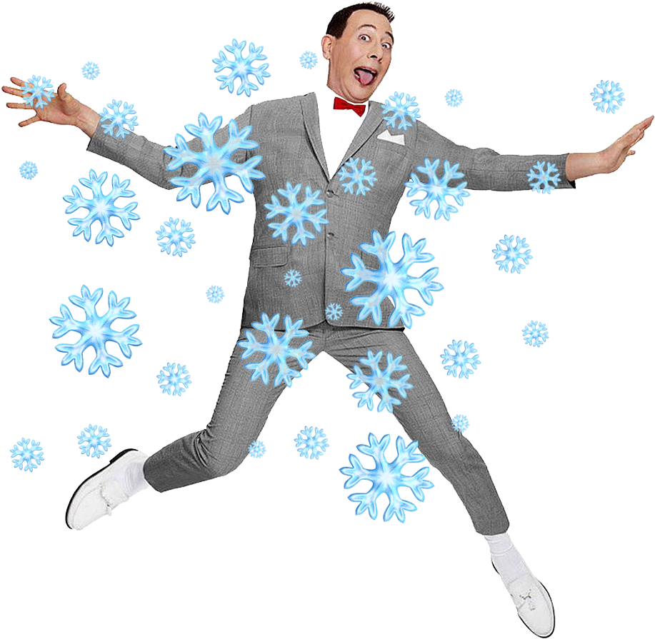Pee Wee Pee Wee Herman Holidays Snowflakes Transparent - Pee Wee Herman Clipart (1000x944), Png Download