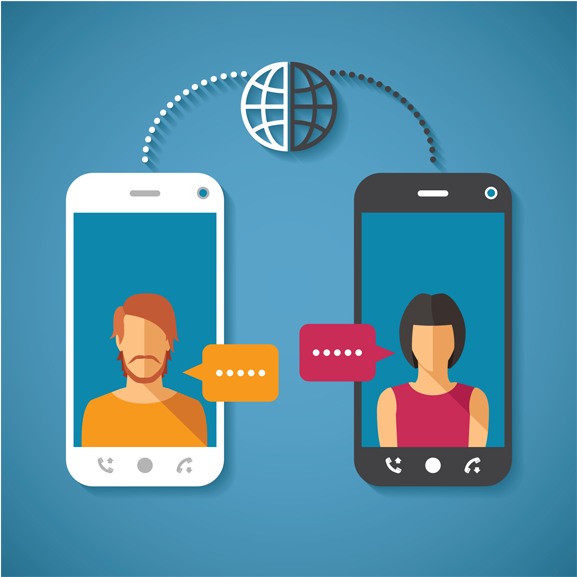 13 Best Free Video Calling Apps For Android - Long Distance Relationship Mobile Phone Clipart (960x576), Png Download