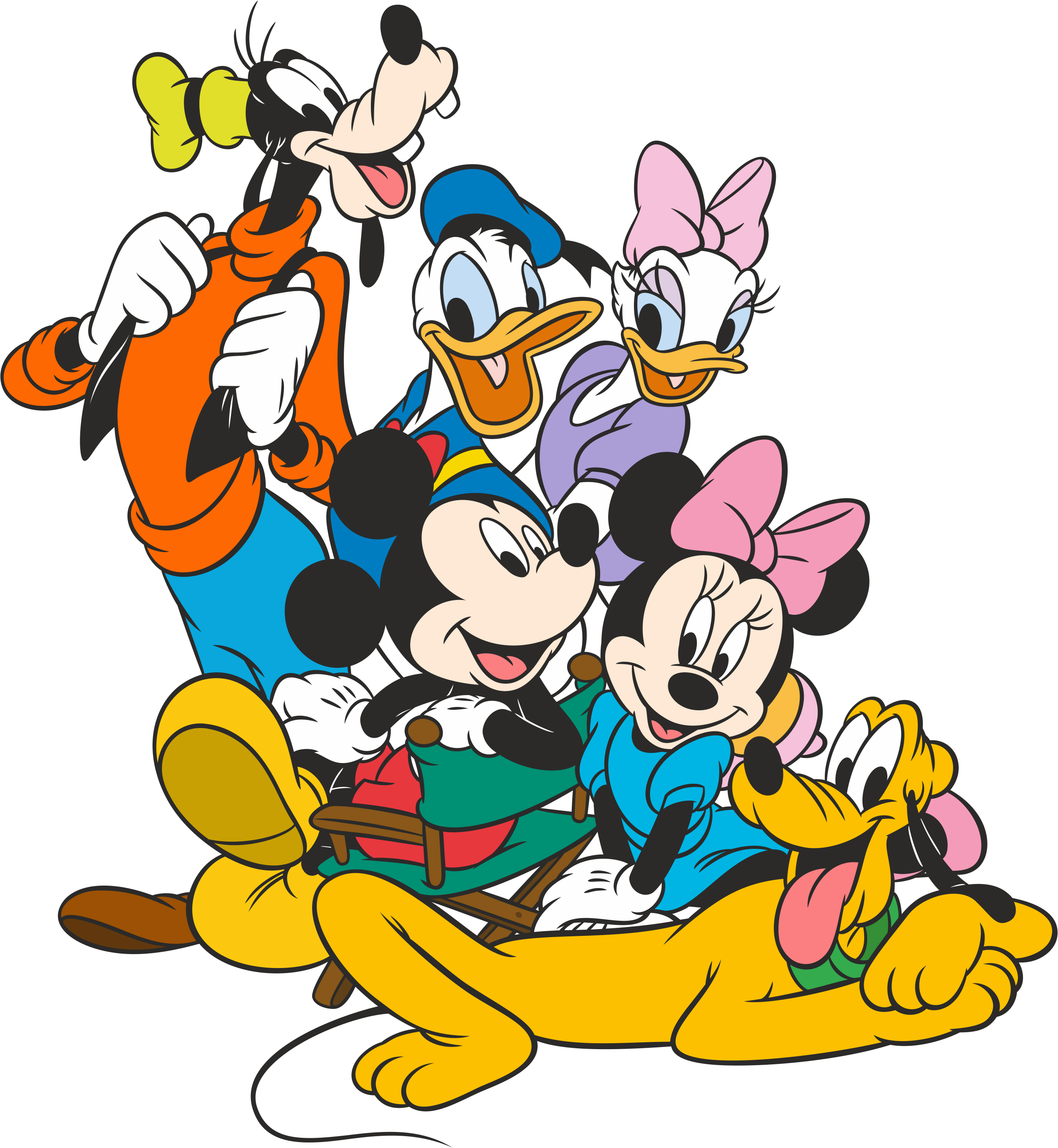 Pluto, Daisy Duck, Mickey Mouse, Fiction, Flower Png - Mickey Mouse Pluto Donald Duck Goofy Clipart (2505x2717), Png Download