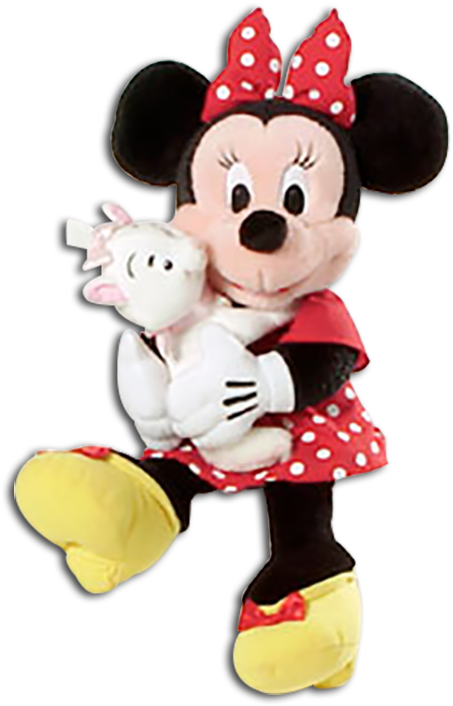 Cuddly Collectibles Mickey Mouse And Friends Stuffed - Doll Mickey Minnie Png Clipart (500x723), Png Download