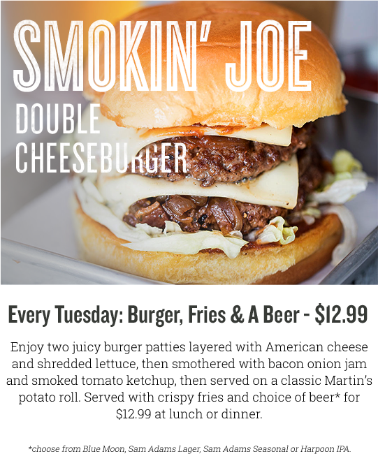 99 Burger, Fries, & Beer Every Tuesday - Fast Food Clipart (541x650), Png Download