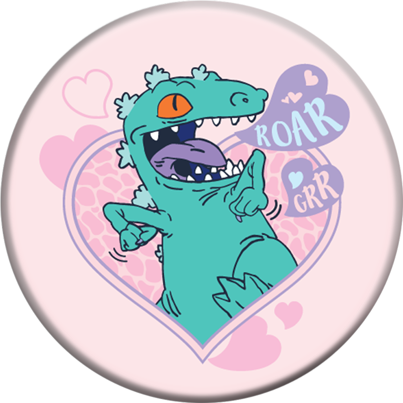 Reptar Heart Popsockets Grip - Reptar Rugrats Clipart (1000x1000), Png Download