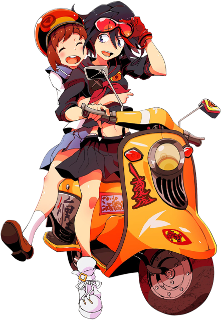 Trasparent Kill La Kill Ryuko Matoi Mako Mankanshoku - Kill La Kill Motorcycle Clipart (500x668), Png Download