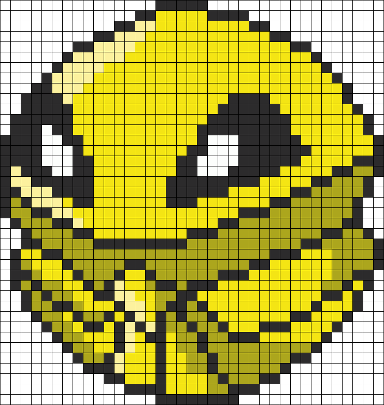 Pokemon Battle Trozei Kakuna Perler Bead Pattern / - Simple Anime Pixel Art Clipart (778x820), Png Download