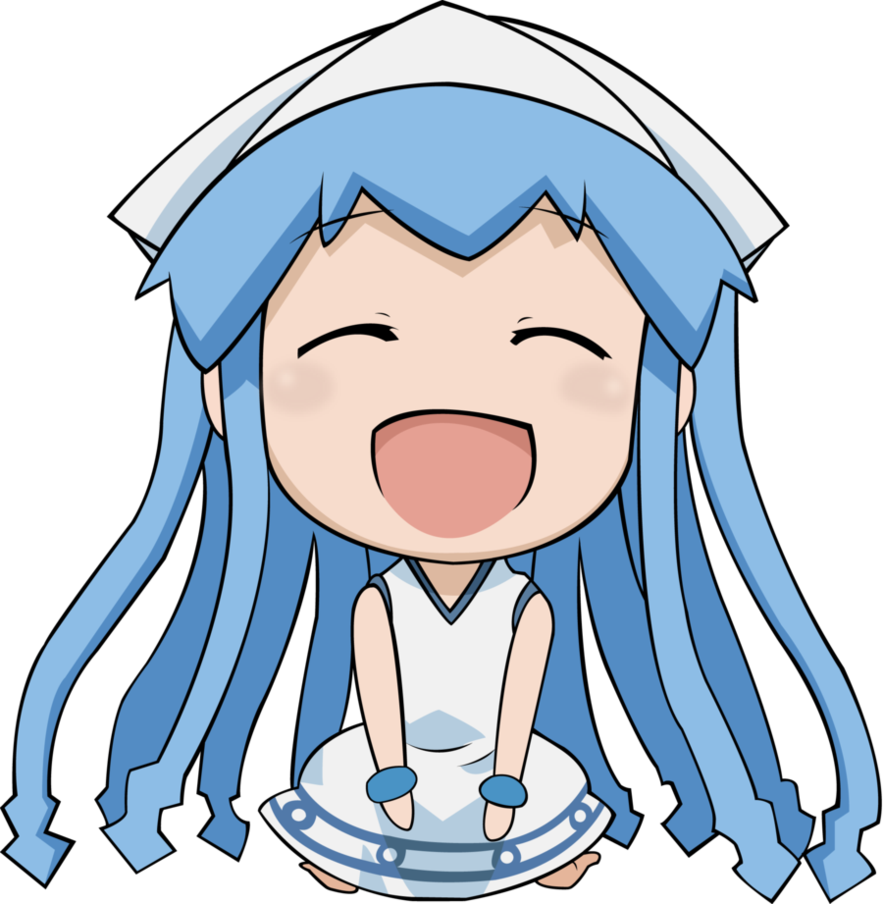 Ika Musume - Squid Girl Anime Cute Clipart (883x904), Png Download