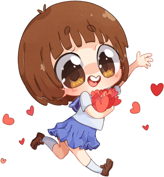 Mako Mankanshoku Satsuki Kiryuin Ryuko Matoi Uzu Sanageyama - Mako Mankanshoku Chibi Clipart (557x600), Png Download