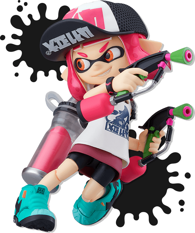 Along With Two Squid Figures, Effect Parts And More - Splatoon Inkling Girl Clipart (666x794), Png Download