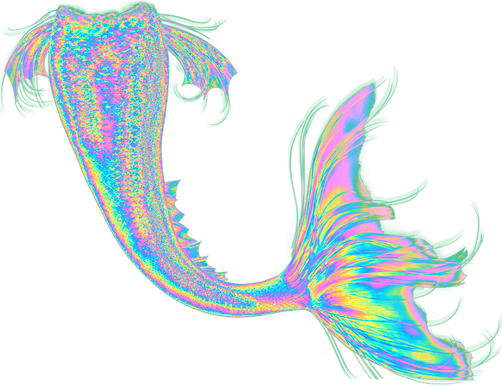 Mermaid Tail Holographic Holo Holographic Colorful Clipart (1024x1024), Png Download