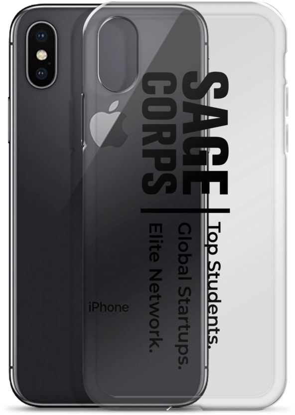 Sc Logo Black 04 Mockup Case With Phone Iphone X - Sage Corps Clipart (1000x1000), Png Download