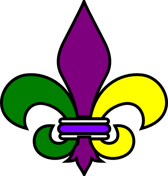 Fleur De Lis Clipart Image - New Orleans Mardi Gras Symbol - Png Download (570x598), Png Download