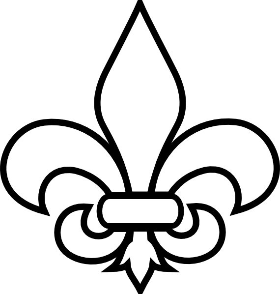 Flor De Lis Dibujo Clipart (570x598), Png Download