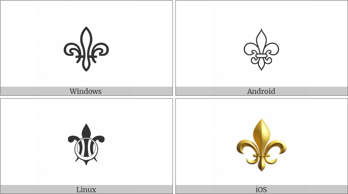 Fleur De Lis On Various Operating Systems - Fleur De Lis Clipart (1192x667), Png Download