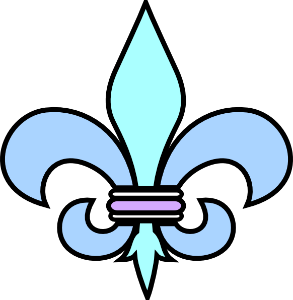 Fleur De Lis Court Teal Clip Art - S Fleur De Lis - Png Download (582x596), Png Download