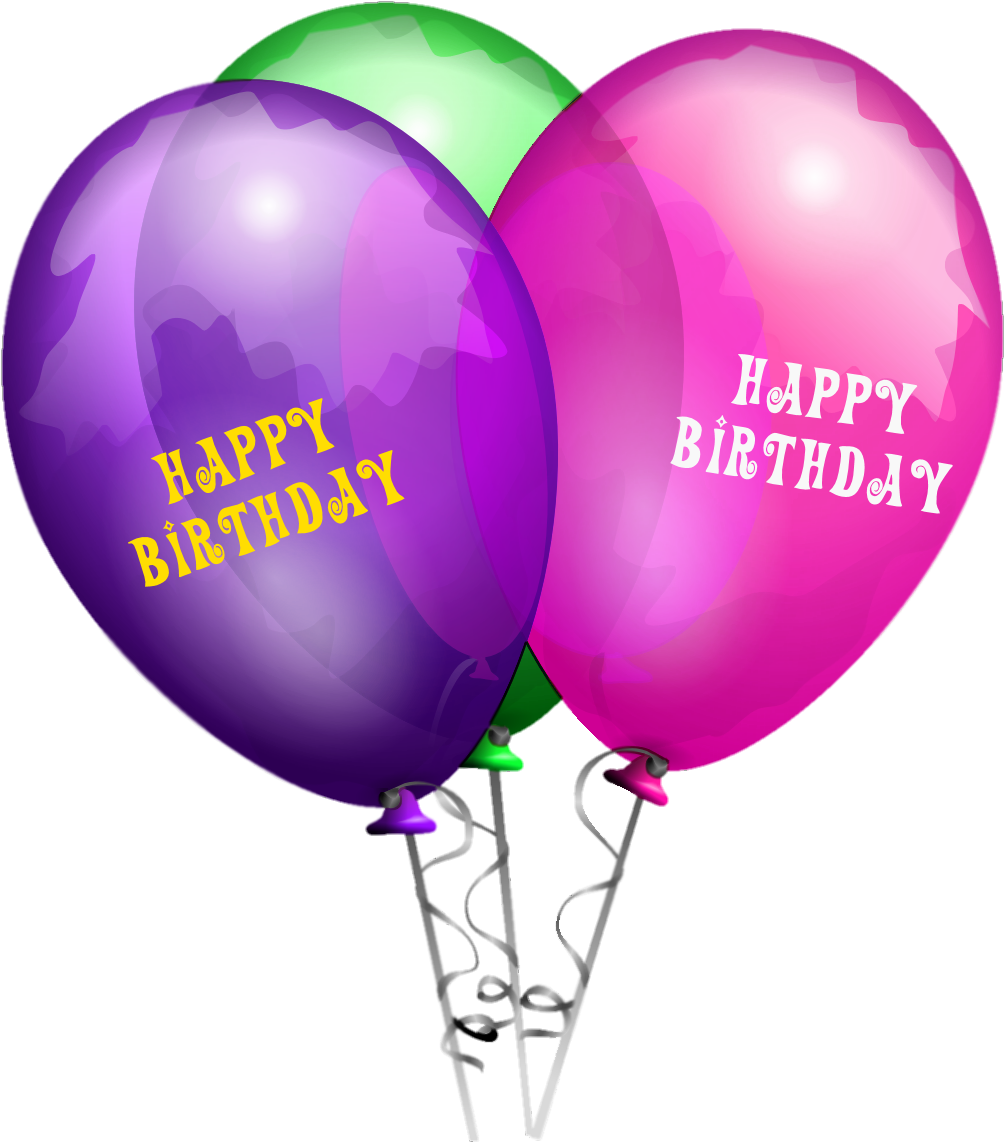 Happy Birthday Balloons High Quality Png - Happy Birthday Balloons Png Clipart (1100x1200), Png Download