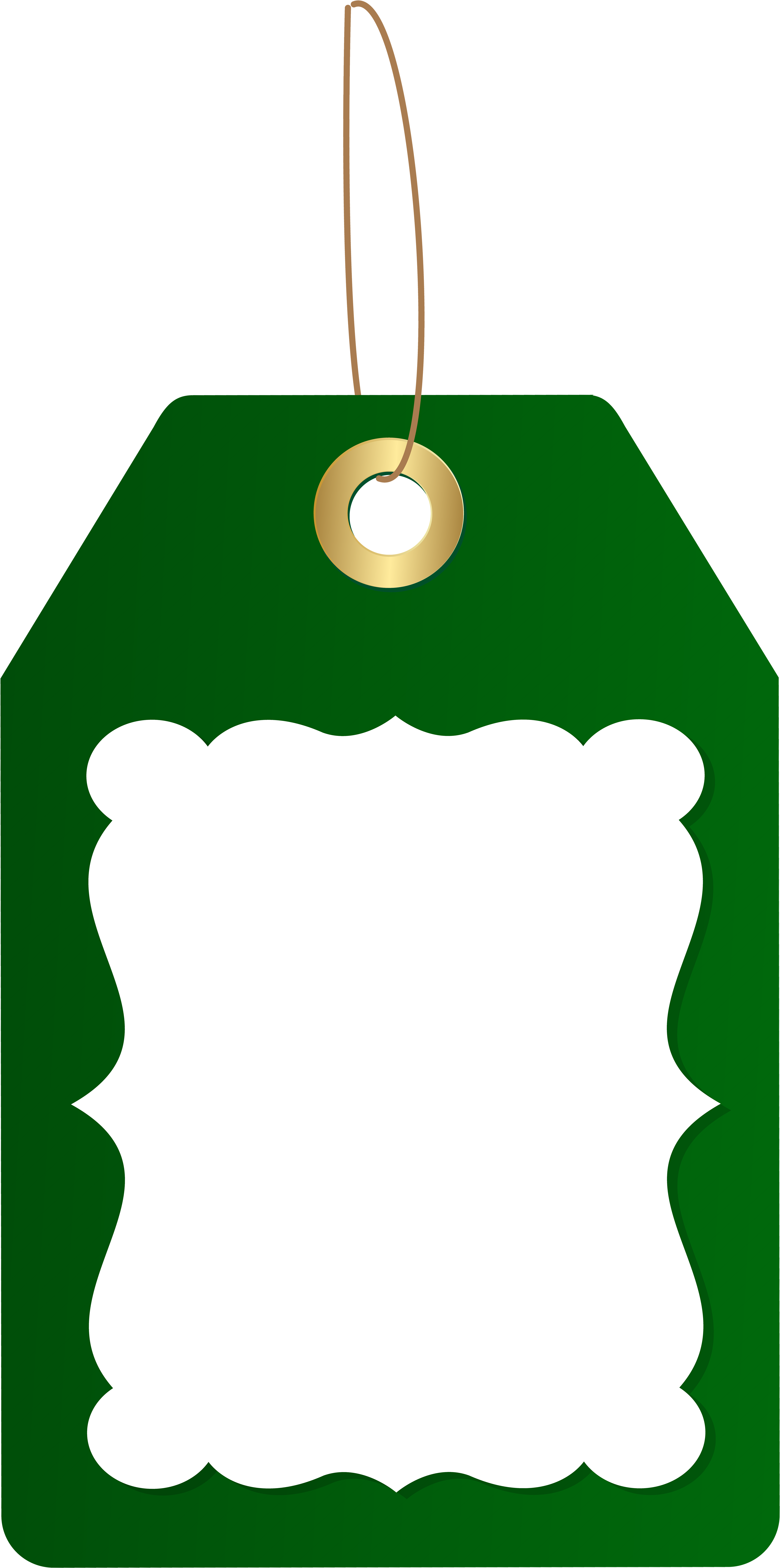 Green Deco Price Tag Png Clip Art Image - Christmas Price Tag Png Transparent Png (4023x8000), Png Download
