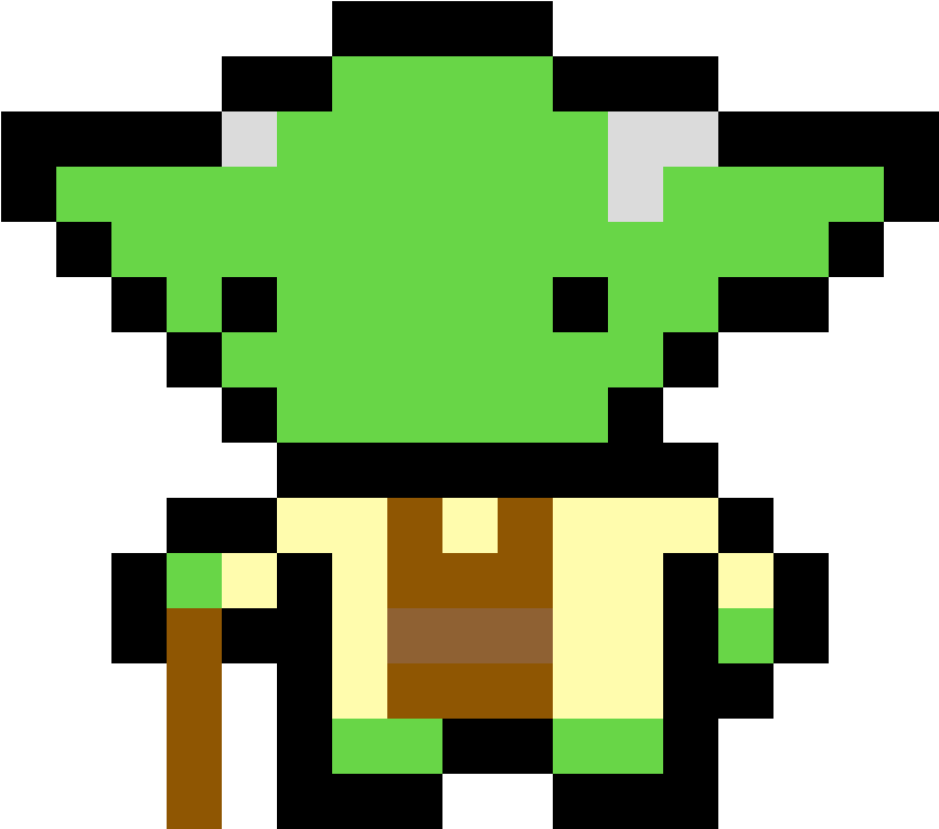 Yoda - Yoda Pixel Art Clipart (1000x850), Png Download