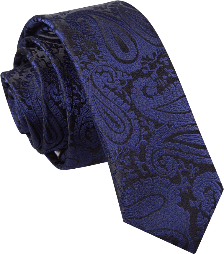 Dark Blue Paisley Tie Clipart (1000x1000), Png Download
