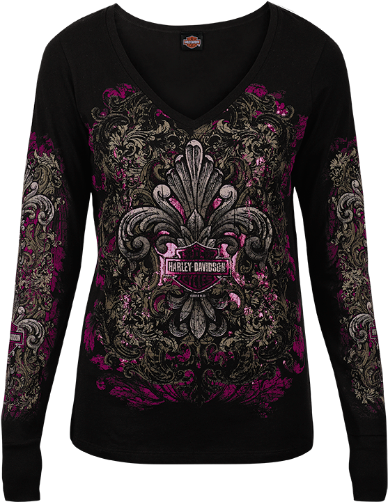 Women's Harley Long Sleeve - Long-sleeved T-shirt Clipart (720x720), Png Download