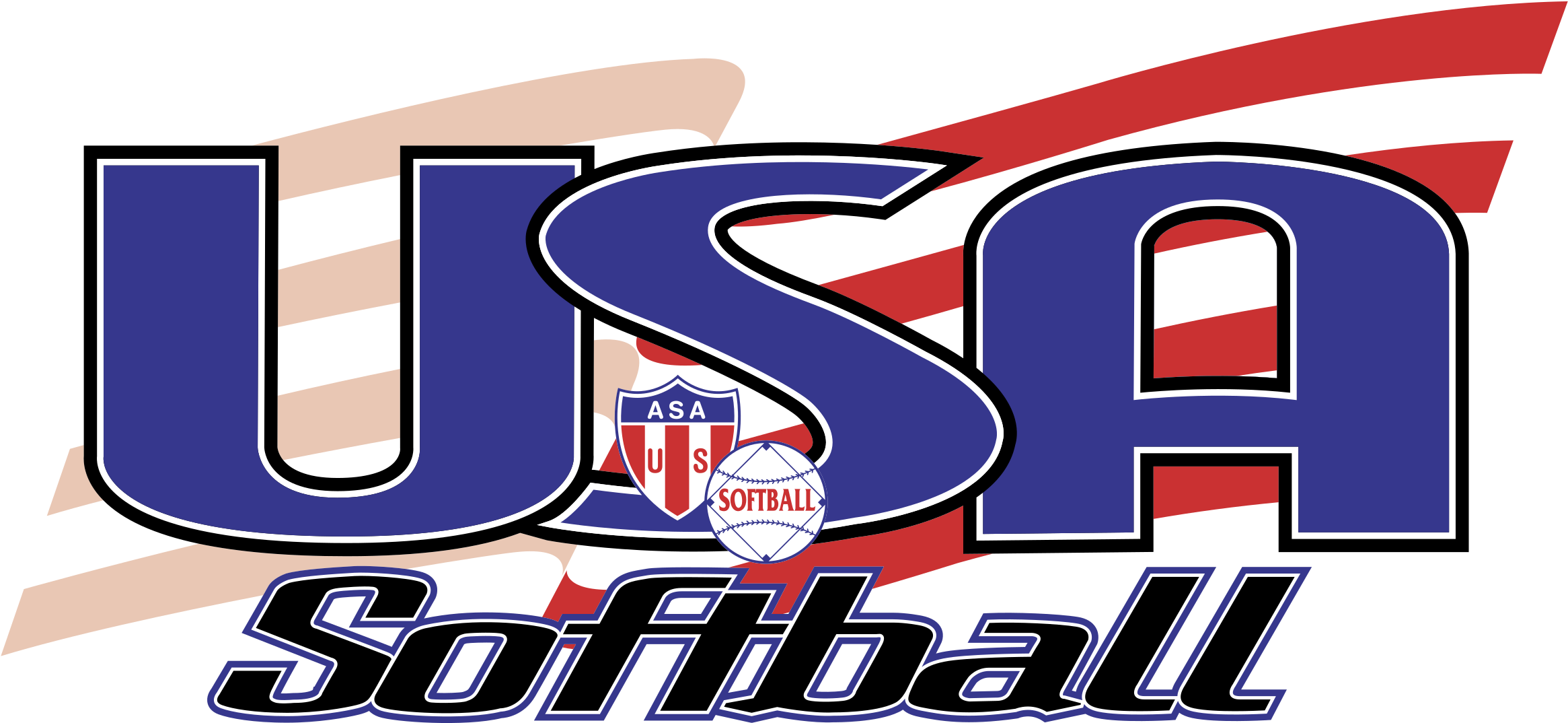 Usa Softball Logo Png Transparent - Asa Softball Clipart (2400x2400), Png Download