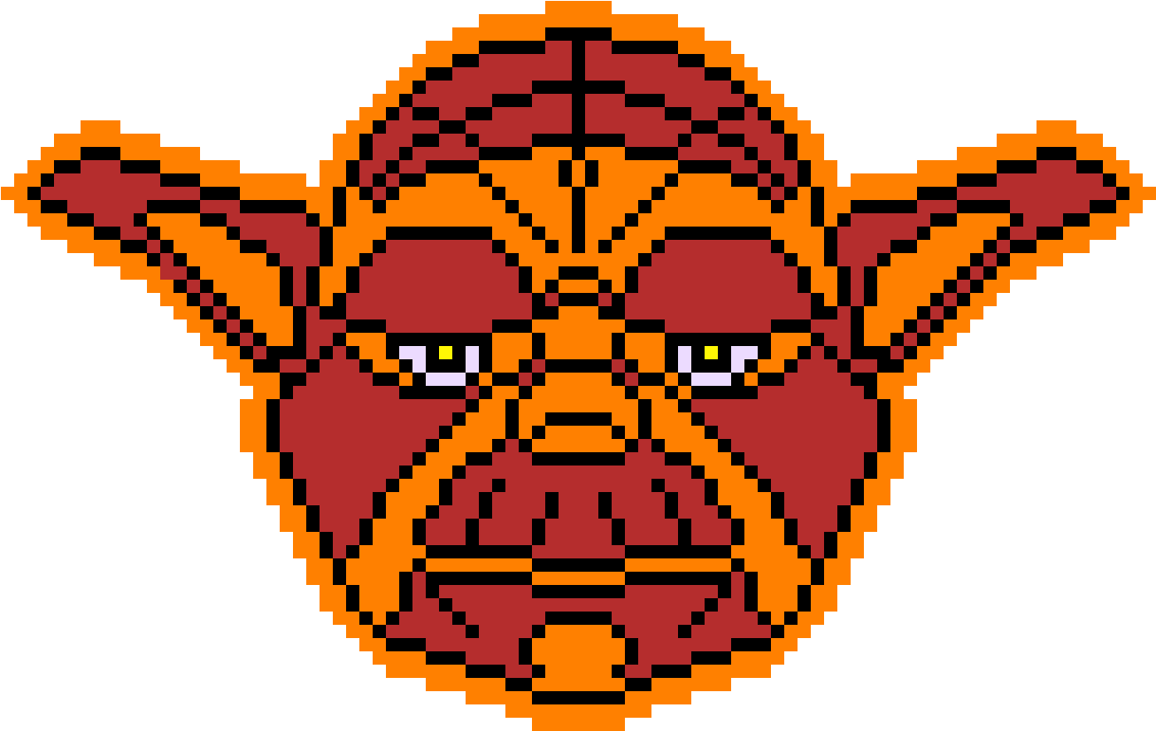Darth Yoda - Pixel Clipart (1635x975), Png Download