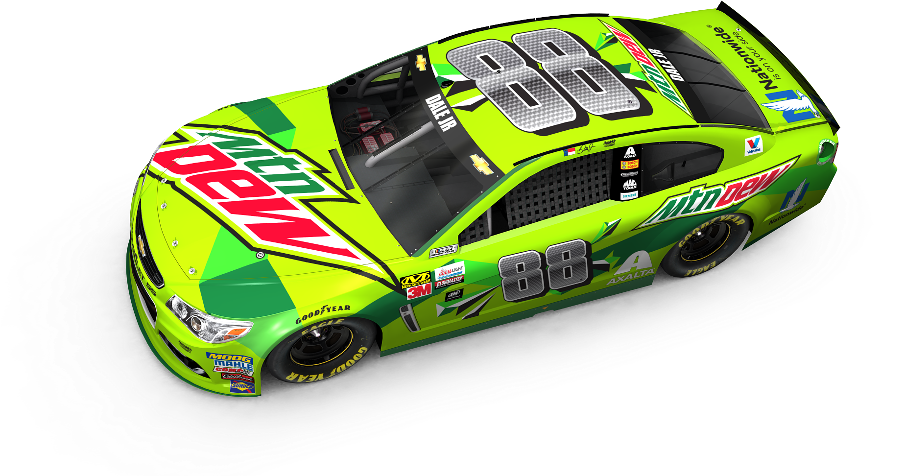 Mountain Dew Race Car Clipart (1920x1080), Png Download