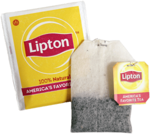 Tea Bags - Lipton Black Tea Bag Clipart (566x551), Png Download