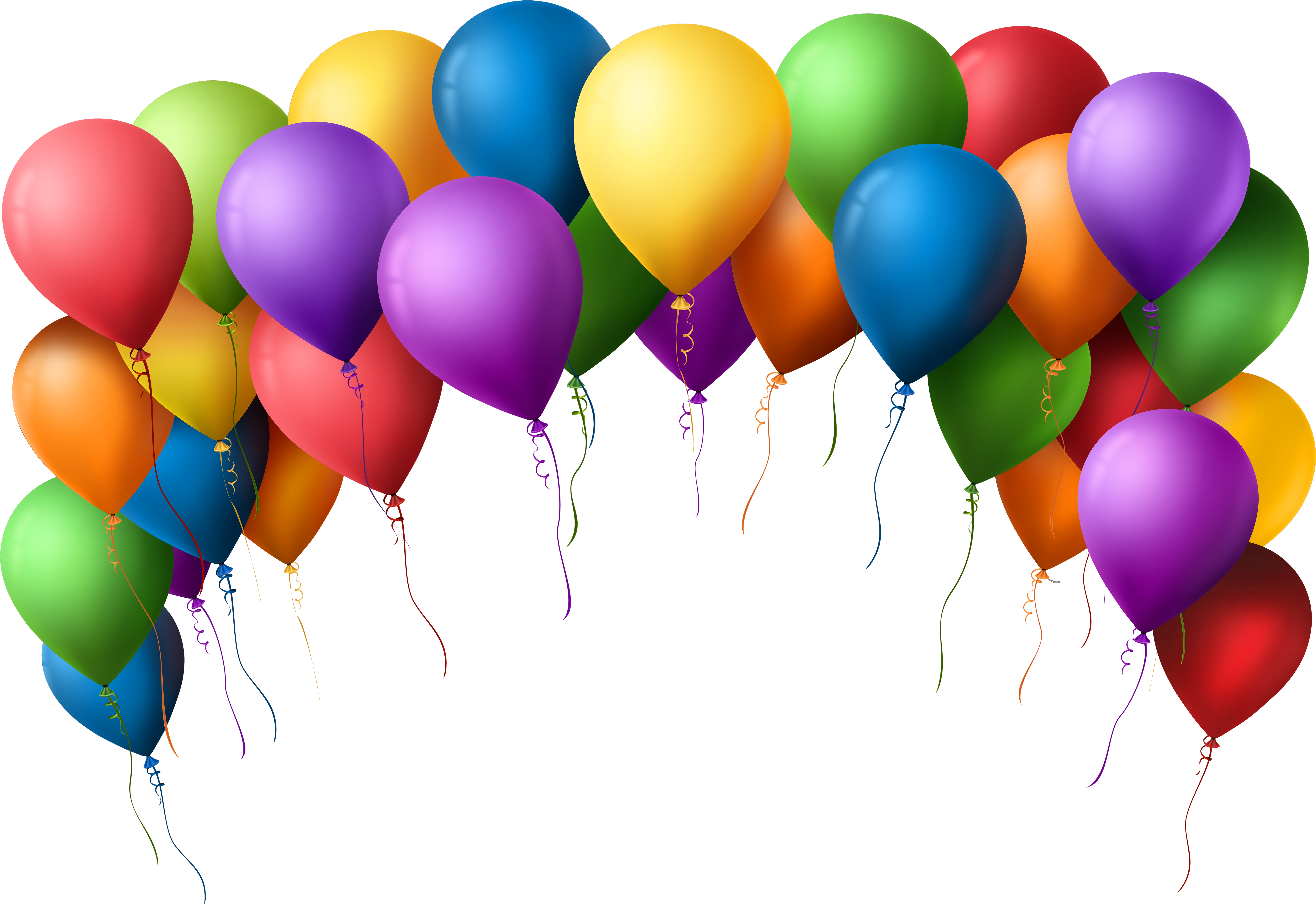 Baloes De Festa Png Clipart (7000x4766), Png Download