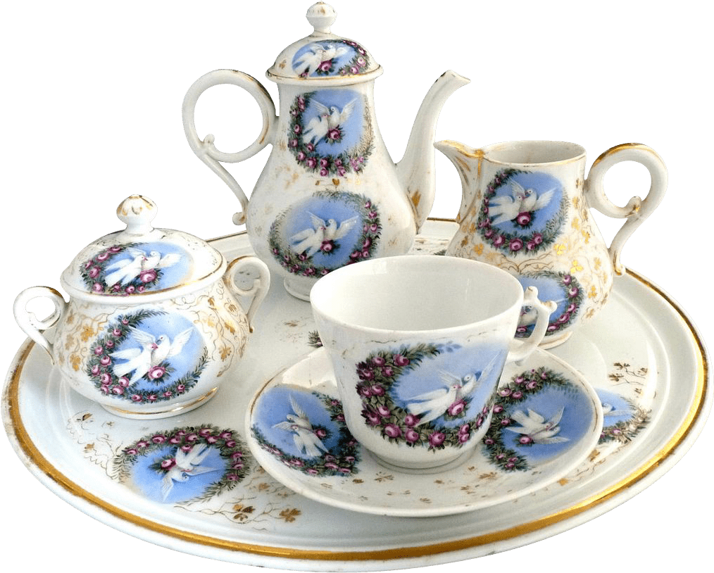 Download - Porcelain Tea Set Clipart (1024x1024), Png Download